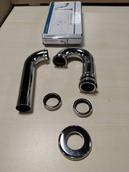 335328 - KIRCHHOFF Sifon lavamani çeliku inox me cilësi të lartë, pajisje për kullimin e lavamanit, bllokues aromash, krom