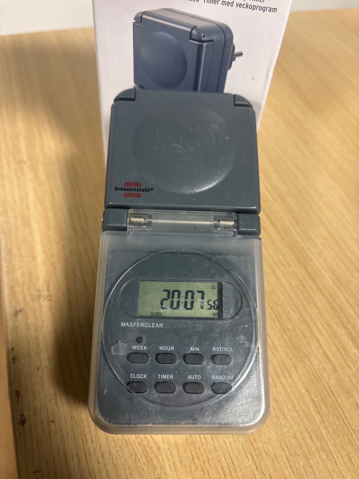 314940 - BRENENSTUHL Ndërprerës Kohor Javor Dixhital IP44, Antracit, Kapacitet: 16A, Voltazhi: 230V