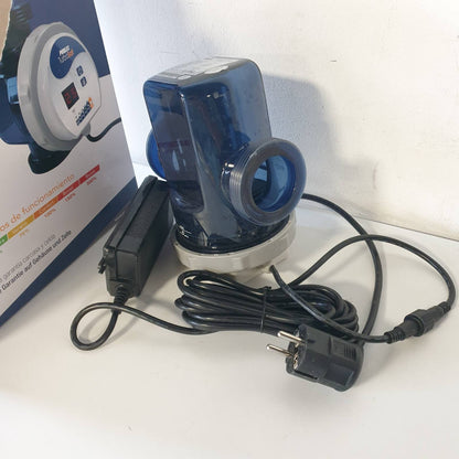 312470 - POOLEX - Kripë Turbo - Elektrolizues Kompakt për Pishina - I pajtueshëm me të gjitha llojet e filtrimit - Trajtim natyral - Deri në 60 m³ - Mirëmbajtje automatike - 4 mënyra funksionimi - Modeli 600