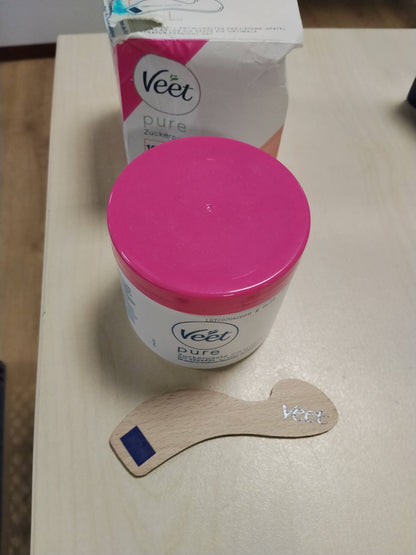 308274 - VEET PASTË SHEQERI PURE ME VAJ ARGANI, 1 x 250 ml, për heqjen e qimeve në trup dhe fytyrë, përfshirë shpatull druri dhe shirita pëlhure
