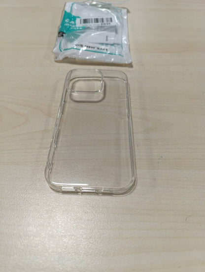 309349 - Captor - Mbështjellëse transparente për Apple iPhone 16 Pro, silikoni TPU, e butë dhe e hollë, mbrojtëse me skaje të ngritura