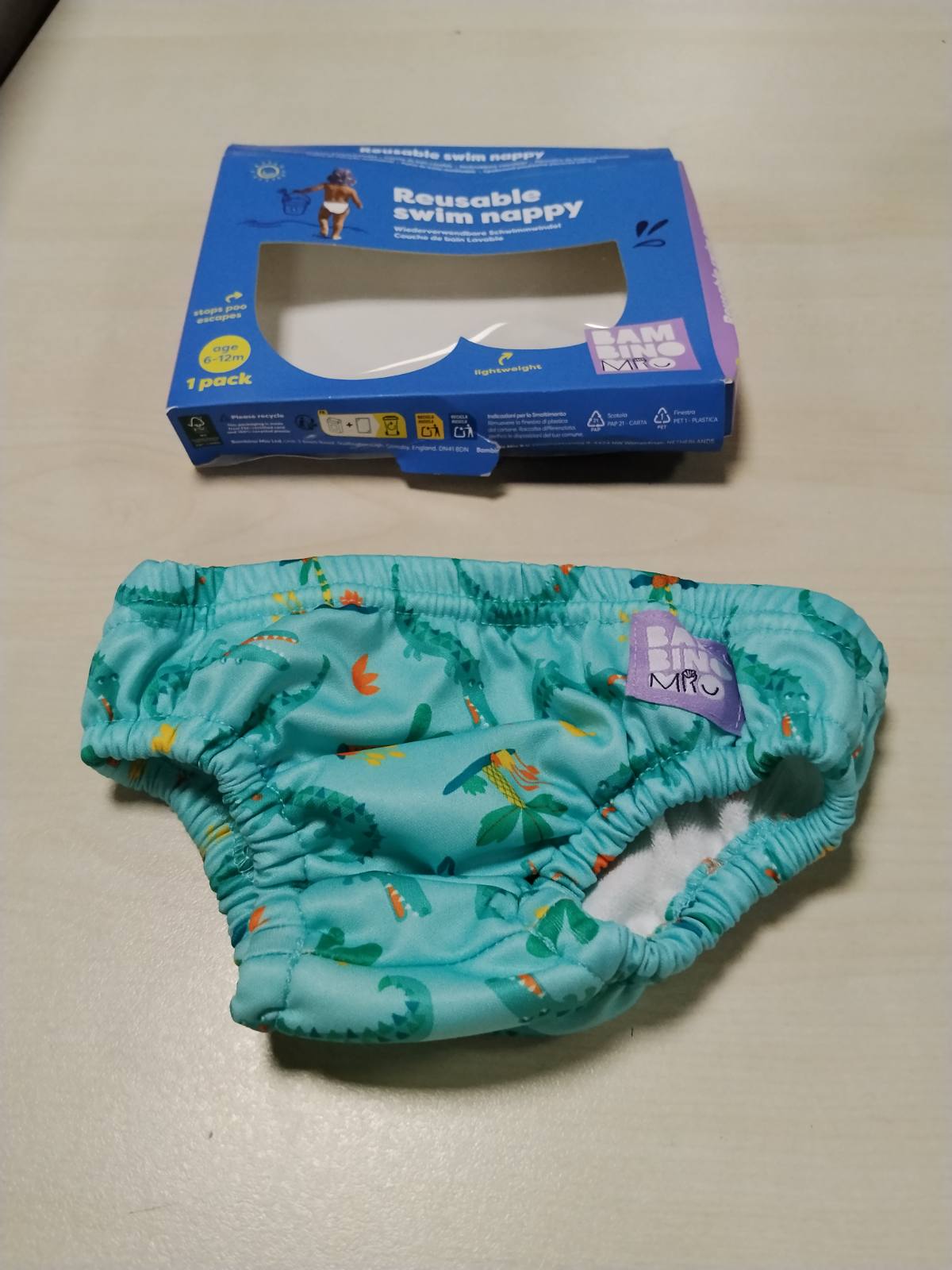 307937 - BAMBINO MIO Rroba banje prej pambuku të ripërdorshëm 6–12 muajsh