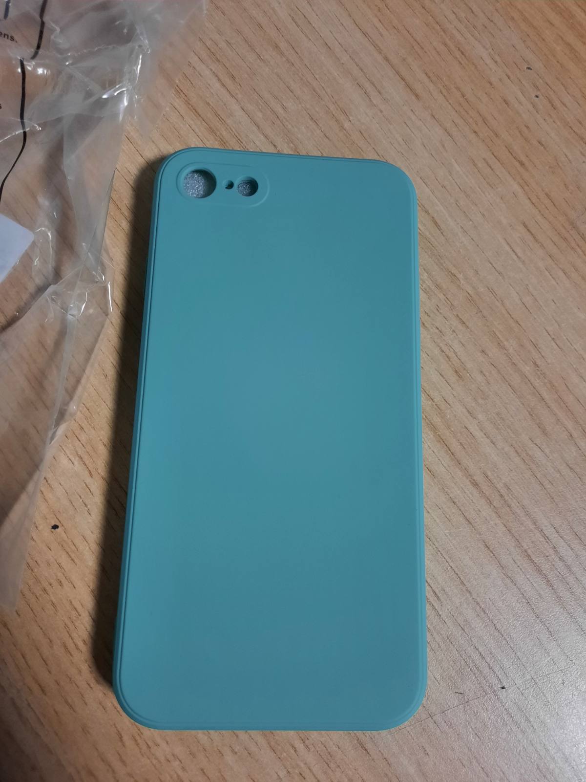 309374 - WANME Mbrojtëse për iPhone SE 3/2 (2022/2020), 8/7 - Mbrojtëse ultra e hollë prej silikoni, Cyan i çelët