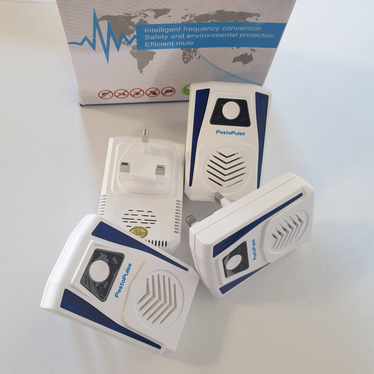 313638 - PAKO ME 4 REPELENTË ULTRASONIKË - REPELENT ELEKTRONIK I FUQISHËM ME PRIZË - PËR MINJ, MUSHKONJA, BUBURRECA, MILINGONA, BREJTËS, I SIGURT PËR NJERËZIT DHE KAFSHËT SHTËPIAKE - I BARDHË