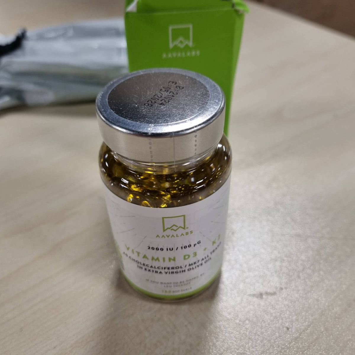 300849 - Dozë e lartë e vitaminës D3 K2 me vaj ulliri të virgjër, 2000 IU + 100μg K2, 180 kapsula