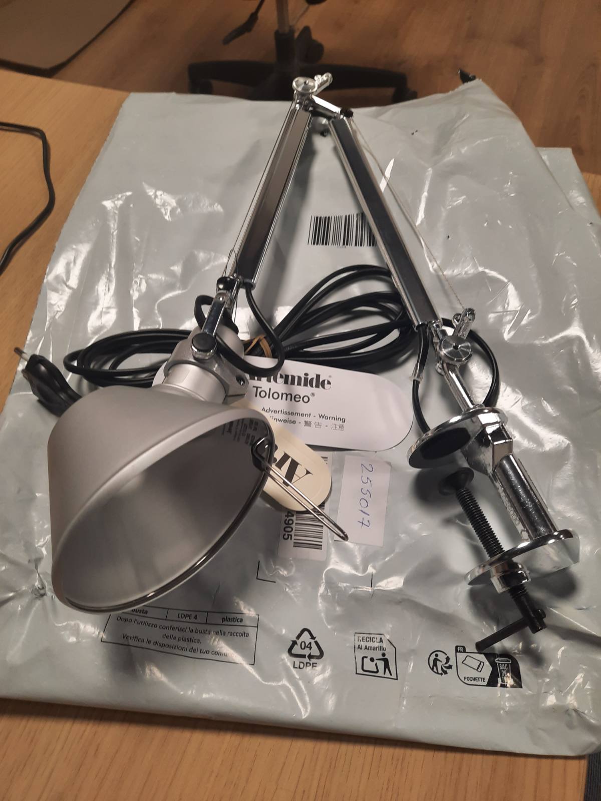 255017 - ARTEMIDE Tolomeo Micro, Kapëse alumini