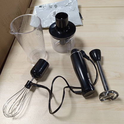 217707 - MASTER CHEF Mikser dore 4-në-1, Grirës elektrik, 200W, Plastikë dhe çelik inox, e zezë
