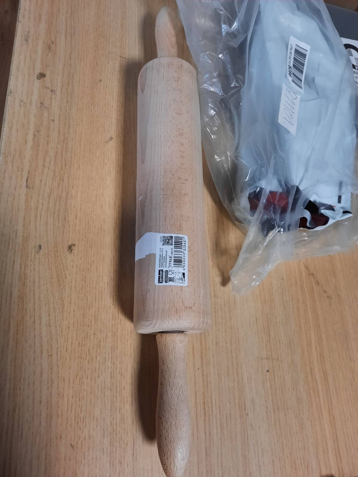 234171 - ZENKER Petëz për Patiseri me Kushinetë të Thjeshtë, Ngjyra Kafe, Madhësia Ã˜ 6 x 44 cm, Material Druri, 1 Copë