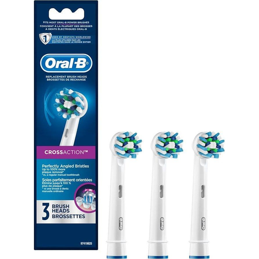 271311 - ORAL-B Koka Zëvendësuese Pro Cross Action të Zeza për Furçën Elektrike të Dhëmbëve PRO, Pako me 3 Koka Zëvendësuese