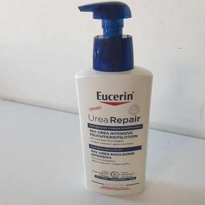 311685 - EUCERIN Urea Repair Intensive Emulsion 10%, 400 ml, krem hidratues për trupin 72-orësh, 10% Ure dhe ceramide për lehtësim të lëkurës së thatë.