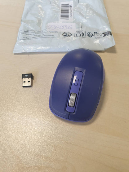 296036 - Hama Maus pa tel, Bluetooth/Radio, Maus optik Bluetooth për shumë pajisje pa zhurmë klikimi, 7 butona, 800/1200/1600 DPI, Asistent AI, Blu
