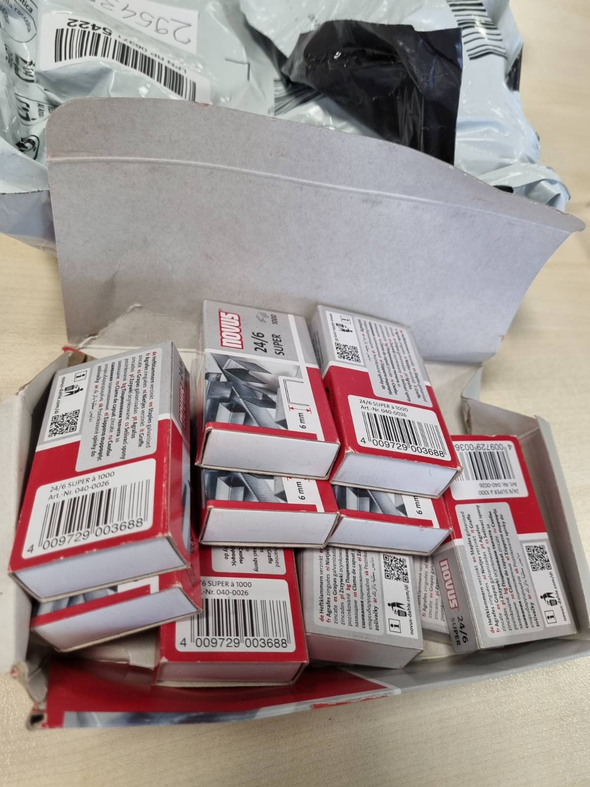 295438 - NOVUS Kapëse 24/6 DIN SUPER për kapëse zyre, 10,000 copë