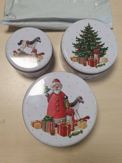 197300 - VILLEROY & BOCH - Set Tavash për Biskota Winter Collage, Shumëngjyrësh, 19.7 x 9.4 cm, 3 copë