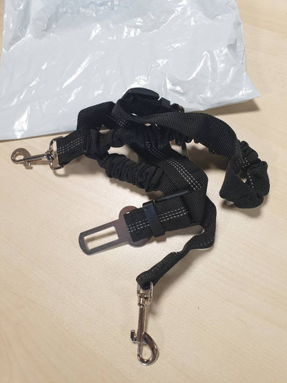225241 - NUTABEVR Rrip Sigurie Universal për Makina, 2 Pjesë, Gjatësi e Rregullueshme, Çelik Inoks, Karabinë për Macet