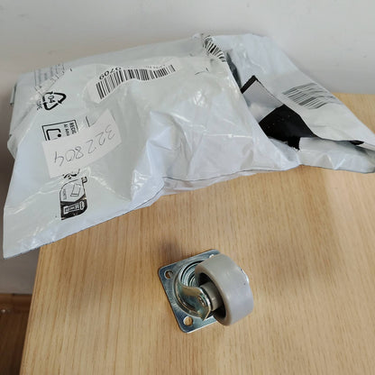 322804 - DÖRNER + HELMER Rrotullues mobiljesh, 36 mm x 15 mm, rrotë plastike, kapacitet ngarkese 35 kg, pllakë 42 mm x 42 mm, pa frenë
