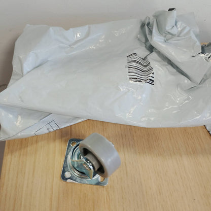 322800 - DÖRNER + HELMER Rrotullues mobiljesh, 36 mm x 15 mm, rrotë plastike, kapacitet ngarkese 35 kg, pllakë 42 mm x 42 mm, pa frenë