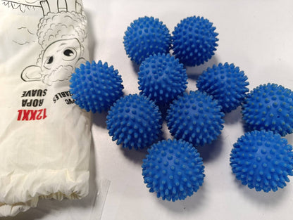 306452 - SILVERSTORE® 12 Topa Tharëseje | Zbutës Natyral për Tharje në Lavatriçe | Zvogëlon Rrudhat dhe Kohën e Tharjes | Lavatrice dhe Tharëse (Blu)