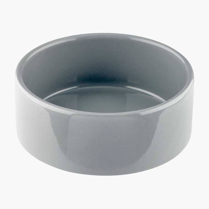 234367 - TRIXIE - Ushqyes për Qen nga Qeramika, Kapaciteti 0.4 l, Diametri 13 cm, Ngjyra e hirit