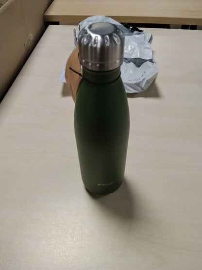 300972 - reer Shishe e izoluar prej çeliku inox, 500 ml, Izolim perfekt deri në 24 orë, Jeshile