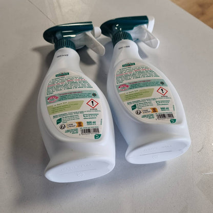 298792 - SANYTOL - Deodorizues dhe Dezinfektues për Pëlhura - 500 ml - Pako me 2 - Të gjitha llojat e pëlhurave - Baktericid, Virucid - Pa mbetje të ashpra - Nuk lë njolla