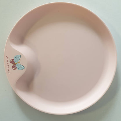 306817 - Mepal Mio Pjatë për Fëmijë, plastike e fortë, e sigurt për mikrovalë, skaje praktike me rrudha, e sigurt për lavastovilje, lule dhe flutura