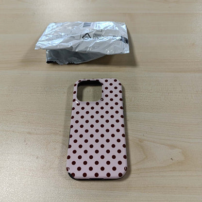 268910 - Mbështjellëse VINTAGE me motive PIKASH, ngjyrë ROZË e ÇELTË për iPhone 16 Pro