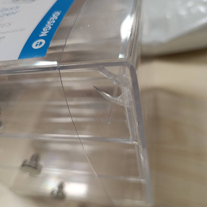 215364 - IDESIGN Kutia e syzeve transparente me 3 sirtarë