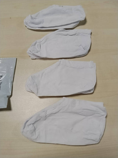 290337 - SCETTAR 4 palë çorape hidratuese, çorape xheli anti-rrëshqitëse për këmbët, çorape pambuku për kujdesin e këmbëve për gra dhe burra, për heqjen e kallove, këmbë të thata dhe të çara (4 të bardha)