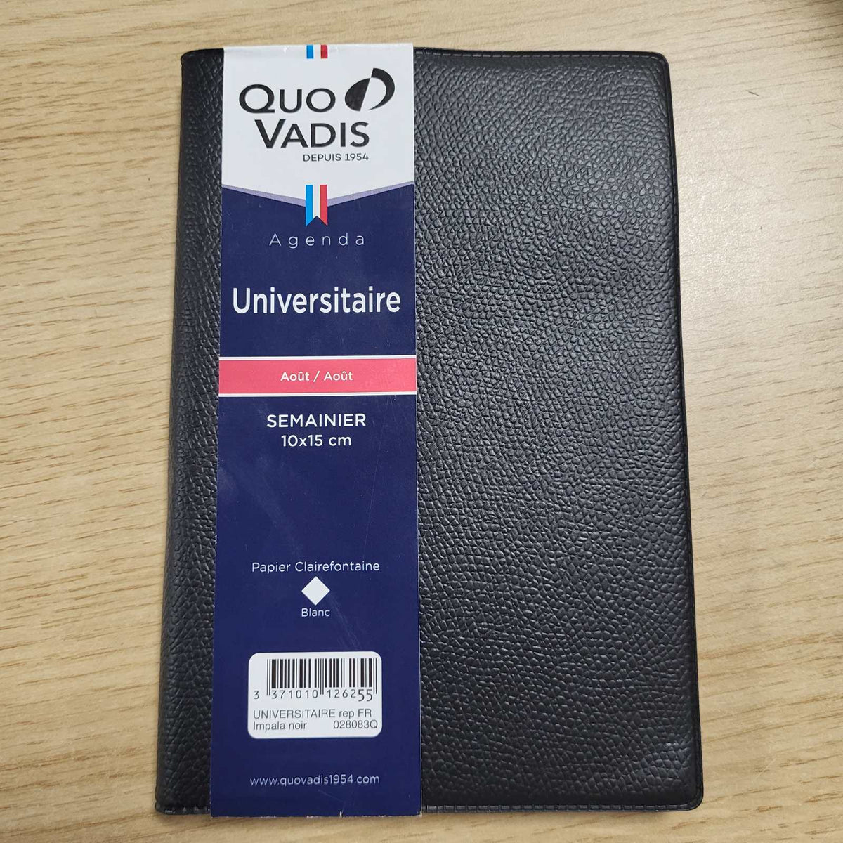 309310 - FR Axhenda Quo Vadis 2026-2027 Universiteti, e zezë, 10x15 cm