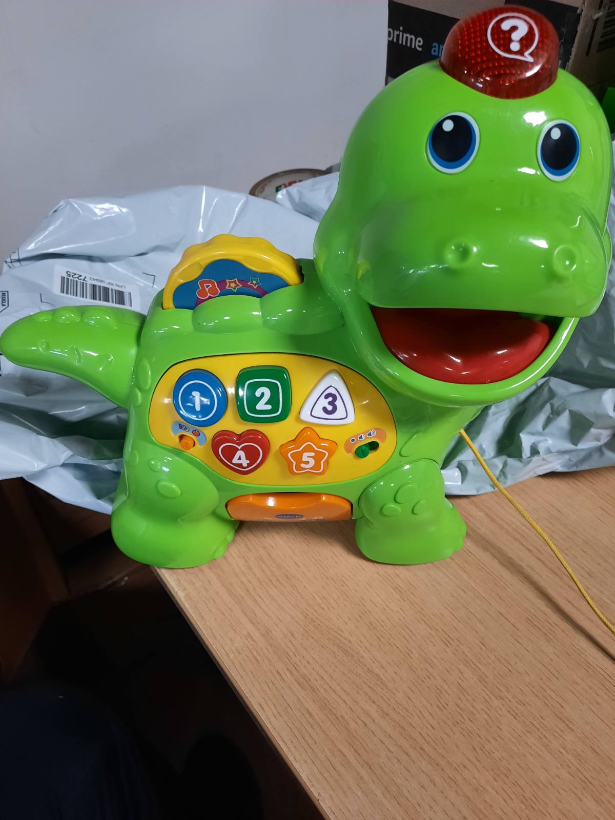 293527 - VTECH Baby Feed Me Dino, dinozaur që flet për fëmijë 12-36 muajsh, me këngë dhe lojë kuizi