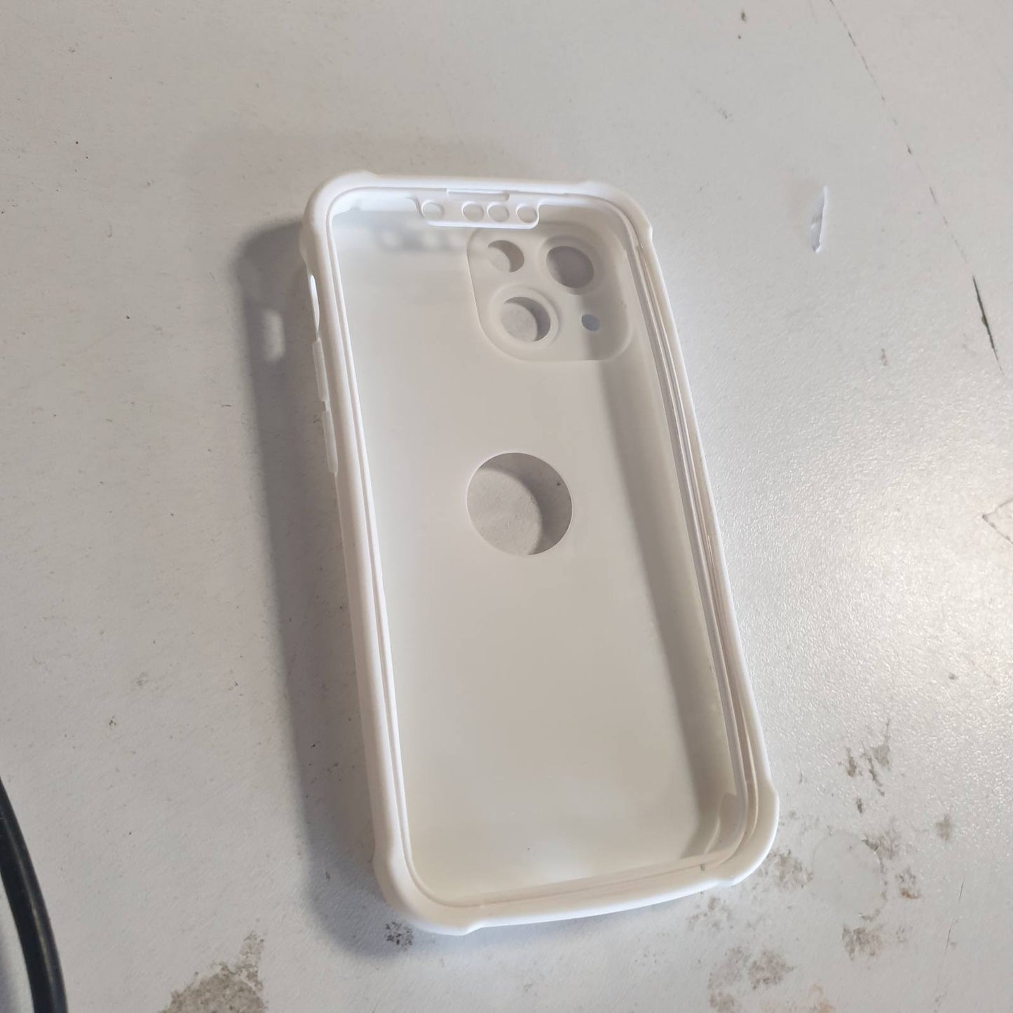 274541 - ORETECH Mbulesë silikoni për iPhone 13 Mini 5.4 inç, Mbrojtëse 360 gradë, rezistente ndaj goditjeve dhe gërvishtjeve, e bardhë