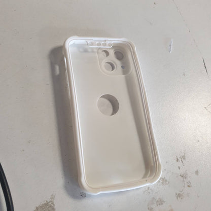 274541 - ORETECH Mbulesë silikoni për iPhone 13 Mini 5.4 inç, Mbrojtëse 360 gradë, rezistente ndaj goditjeve dhe gërvishtjeve, e bardhë