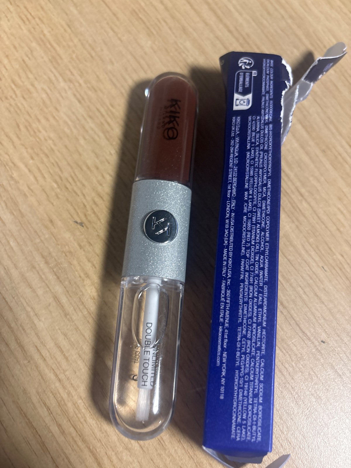 318310 - KIKO MILANO - Unlimited Double Touch 156, buzëkuq i lëngshëm me qëndrueshmëri të gjatë, edicion i kufizuar në dy hapa