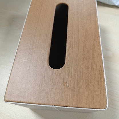 198066 - NICEME Kutia për Shami prej Lëkure PU, Dispensues Peshqiri Letre për Tavolinë, Zyrë dhe Shtëpi, Madhësi 25x14x10cm, Ngjyra Bezhë