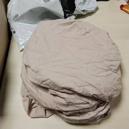 293358 - Çarçaf i montuar 180 x 200 cm pambuk - Saten Mako me 400 fije - Për dyshekë deri në 30 cm (12") - Çarçaf i montuar me cilësi hoteli - Pa rrudha, i lehtë për t'u kujdesur, i frymëmarrshëm dhe i certifikuar OEKO-TEX - Krem