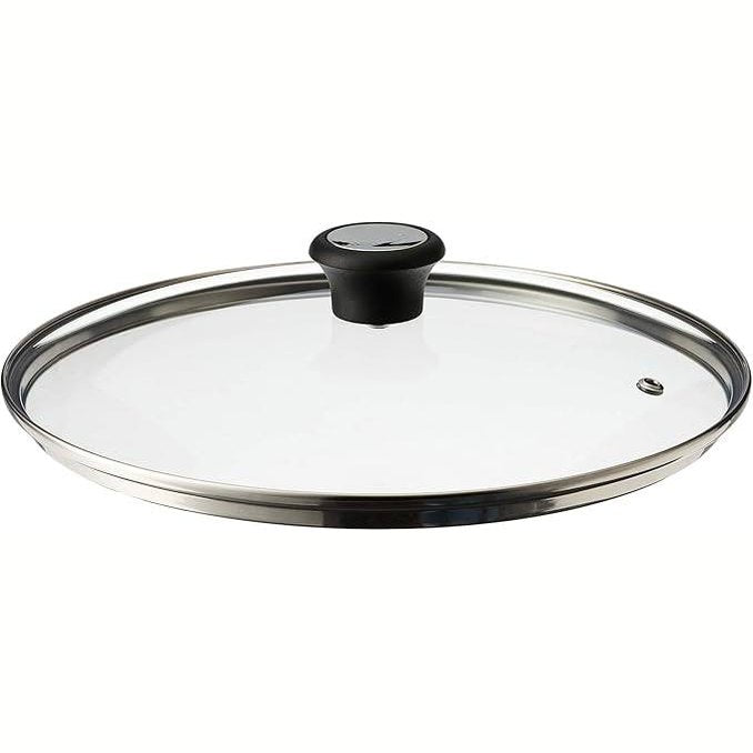 228251 - TEFAL Kapak Qelqi, 28 cm, me Unazë prej Çeliku Inoks, Kanal Avulli, Dorezë Termoplastike, i Përshtatshëm për Larje në Makinë Larëse të Enëve, Modeli 28097712