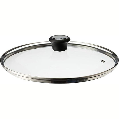 228251 - TEFAL Kapak Qelqi, 28 cm, me Unazë prej Çeliku Inoks, Kanal Avulli, Dorezë Termoplastike, i Përshtatshëm për Larje në Makinë Larëse të Enëve, Modeli 28097712