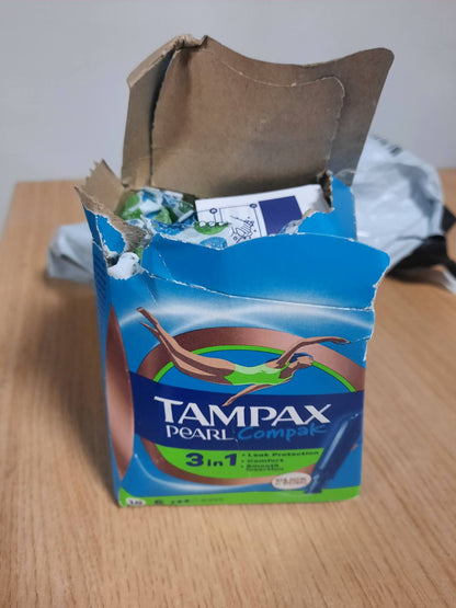298887 - Tampax Compak Pearl, Super, 18 Tampona me Aplikator, Rrjedhje Mesatare deri në të Rëndë, Komfort i Trefishtë, e Certifikuar Oeko-Tex