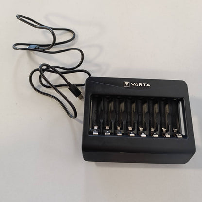 295258 - VARTA 57681101401 Multi Charger+, karikues për bateri AA/AAA/9V dhe pajisje USB, 8 vende karikimi, karikim individual