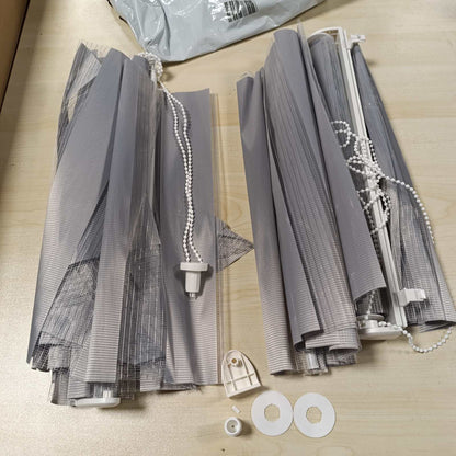 222176 - Set prej 2 perdesh rrotulluese për ditë dhe natë, material të dyfishtë, 45x150cm, mbrojtje privatësie, gri