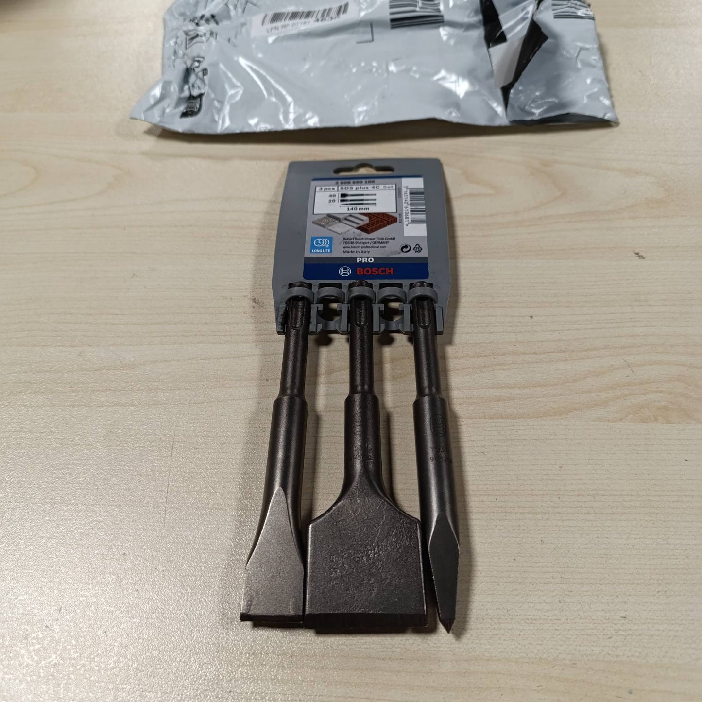 293276 - BOSCH Set Daltë 3x PRO SDS plus-4C, daltë e shkurtër 3 pjesë për beton dhe tullë, aksesorë profesional për çekiç rrotullues
