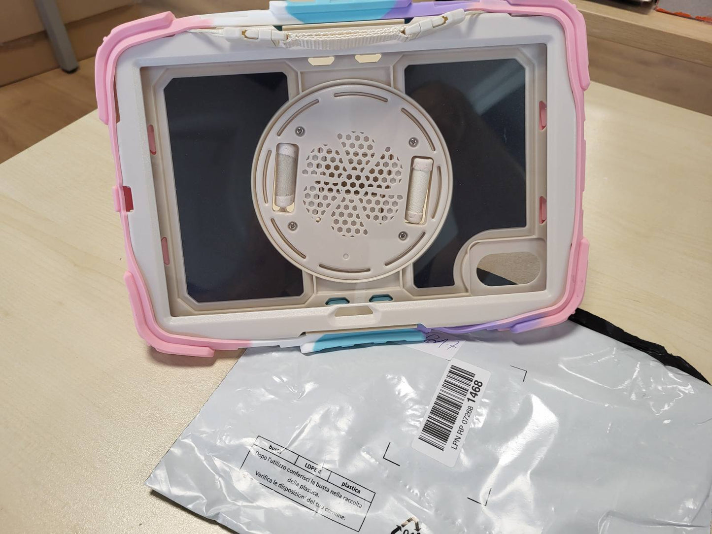 273617 - SEYMAC Mbrojtëse për Lenovo Idea Tab 11 inç 2025 / Tab M11 2024 / K11 11 inç, Mbrojtëse ekrani kundër goditjeve, mbështetëse rrotulluese 360°, rrip dore, rrip shpatullash, mbajtëse stilolapsi, rozë