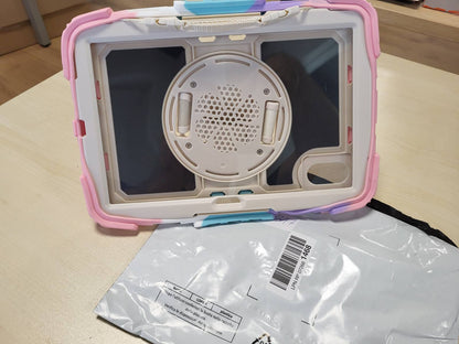 273617 - SEYMAC Mbrojtëse për Lenovo Idea Tab 11 inç 2025 / Tab M11 2024 / K11 11 inç, Mbrojtëse ekrani kundër goditjeve, mbështetëse rrotulluese 360°, rrip dore, rrip shpatullash, mbajtëse stilolapsi, rozë