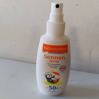 275800 - PAEDIPROTECT Sprej mbrojtës nga dielli për fëmijë dhe bebe SPF 50+, 150ml, pa aromë, për fytyrën dhe trupin, vegan, pa mikroplastikë