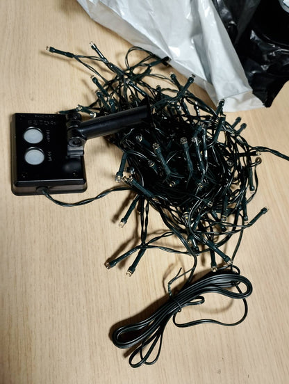 198132 - DITA DIELLORE FFZZKJ, 12M, 120LED, të Rezistueshme ndaj Ujit dhe Motit, IP65, 8 Mode, për Kopsht, Verandë, Pemë, Festa, të Bardhë të Ngrohtë