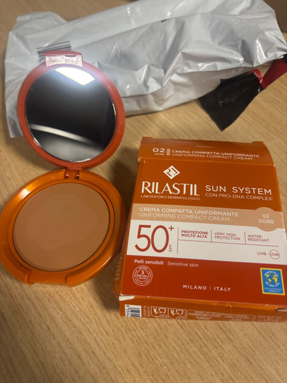 302129 - RILASTIL Korrektues i Ngjyrës së Artë, SPF 50+, 10 g, mbulues, rezistent ndaj ujit, i përshtatshëm për të gjitha llojet e lëkurës