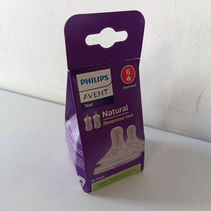 322037 - PHILIPS AVENT Tetina nga Biberón, 2 tetina, sin BPA, për fëmijë deri në 6 muaj, model SCY966/02
