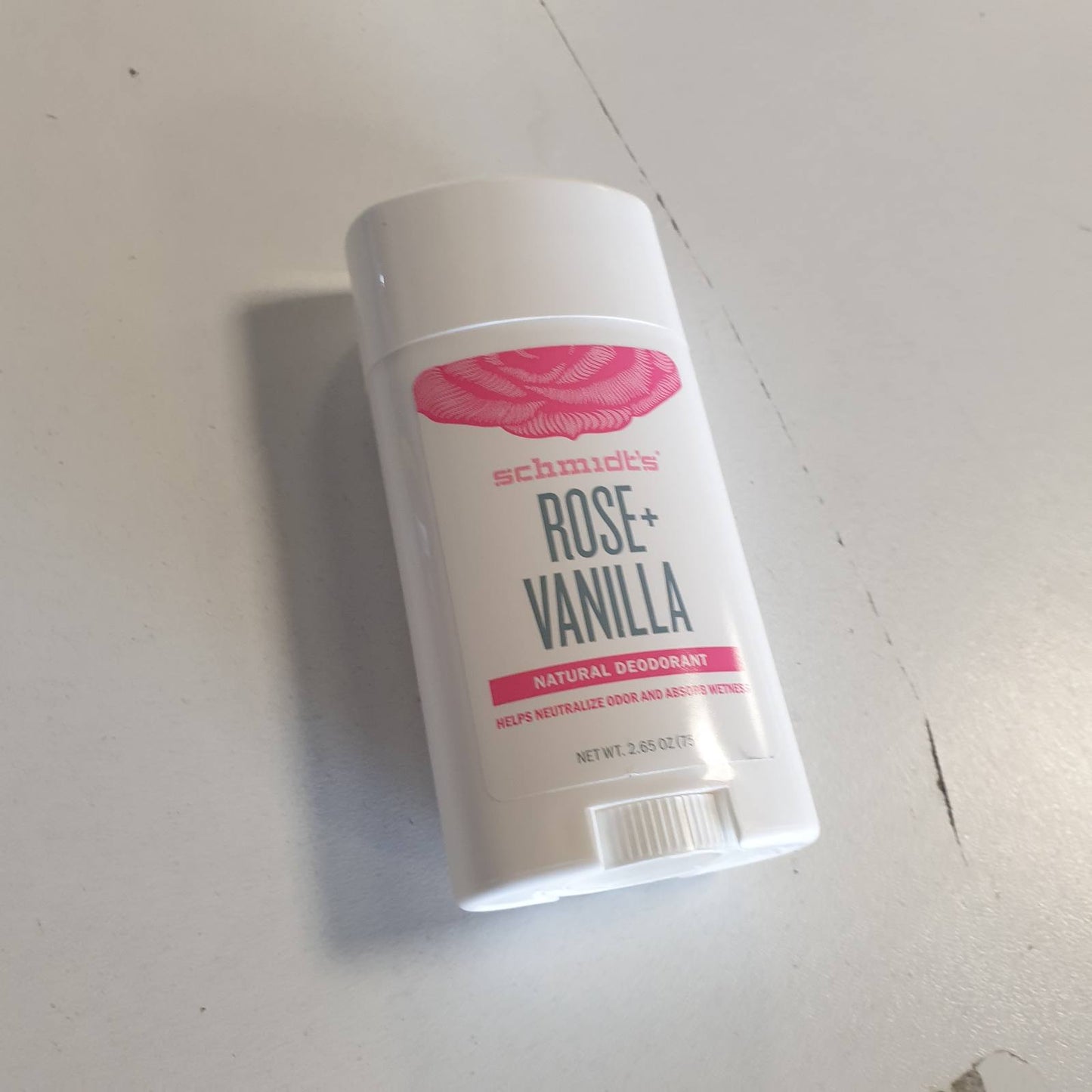 318032 - SCHMIDT'S Deodorant me Origjinë Natyrale, Stick, Trëndafil dhe Vanilje, Vegan i Certifikuar, 75g, Efektivitet 24 orësh