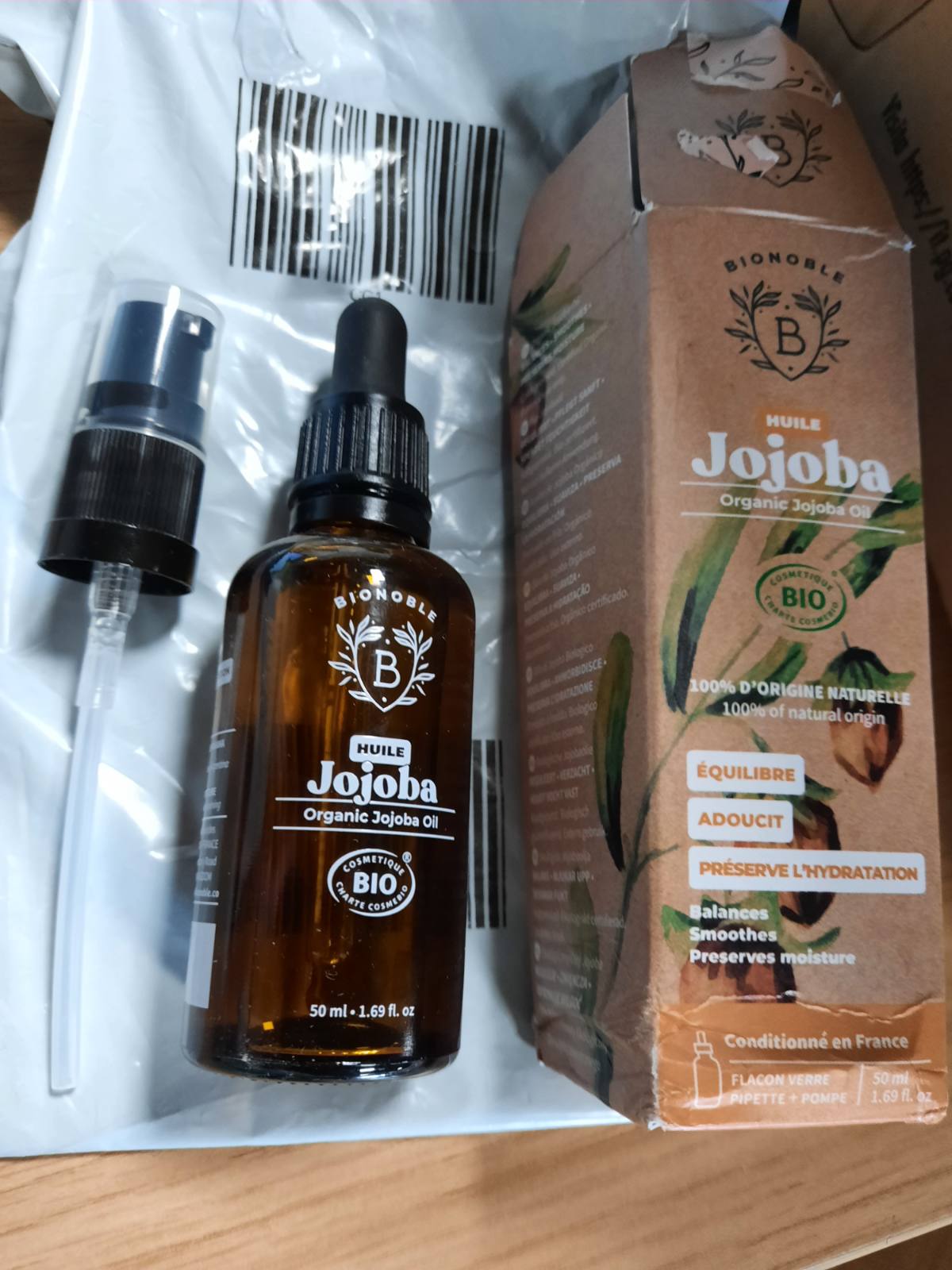 321771 - BIONOBLE - Vaj organik jojoba për Flokë, Fytyrë, Trup, Mjekër - 50ml