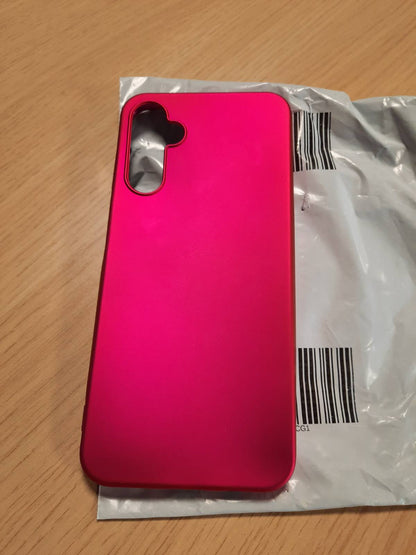 310675 - KWMOBILE - Mbrojtëse për Samsung Galaxy A14 5G - Mbrojtëse silikoni me shkëlqim metalik - Rozë metalike
